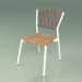 3D Modell Chair 220 (Metal Milk, Teak, Gepolsterter Gürtel Grau-Sand) - Vorschau