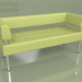 3d model Three-seat sofa Business (Green genuine leather) - preview