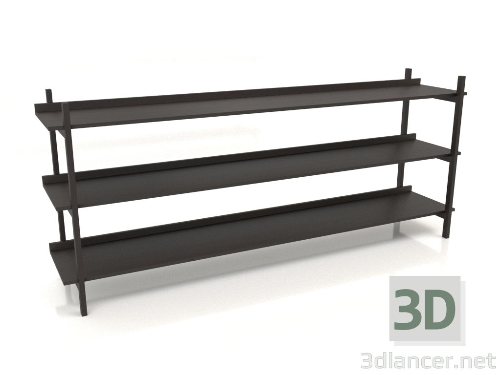3d model Bookcase ST 02 (1900х400х800, wood brown dark) - preview