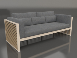 3-Sitzer-Sofa mit hoher Rückenlehne (Sand)