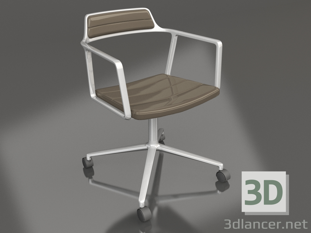 modèle 3D Chaise pivotante sur roulettes VIPP452 - preview