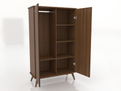 Cabinet 4 1000x450x1650 mm (open, light walnut)
