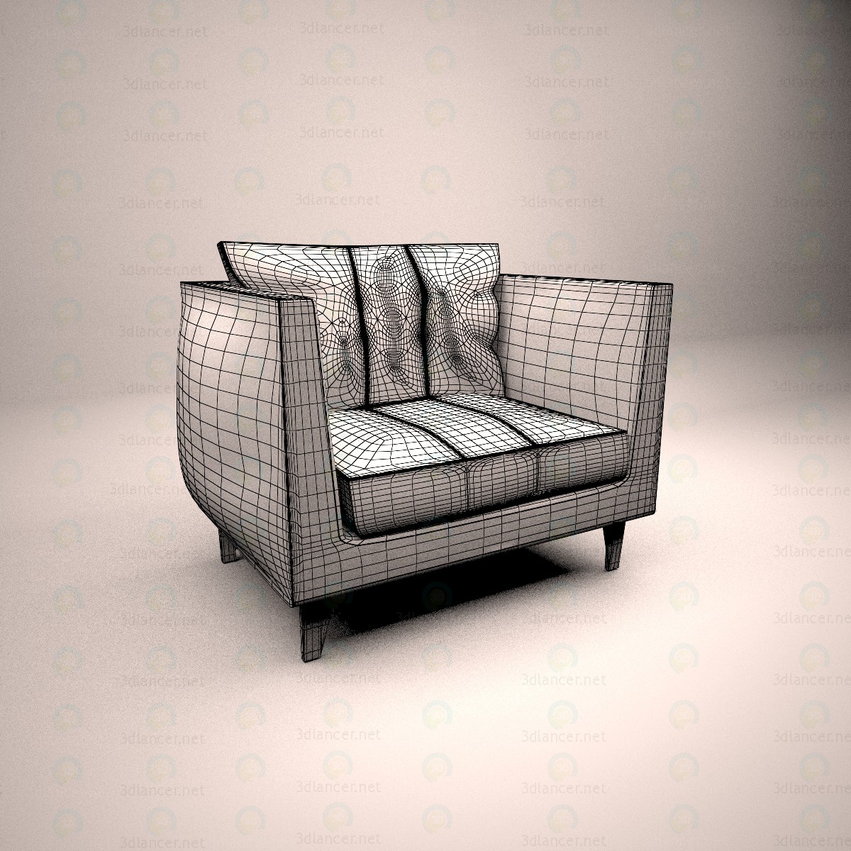 3d Крісло для вітальні модель купити - зображення 3d Крісло для вітальні модель купити - зображення