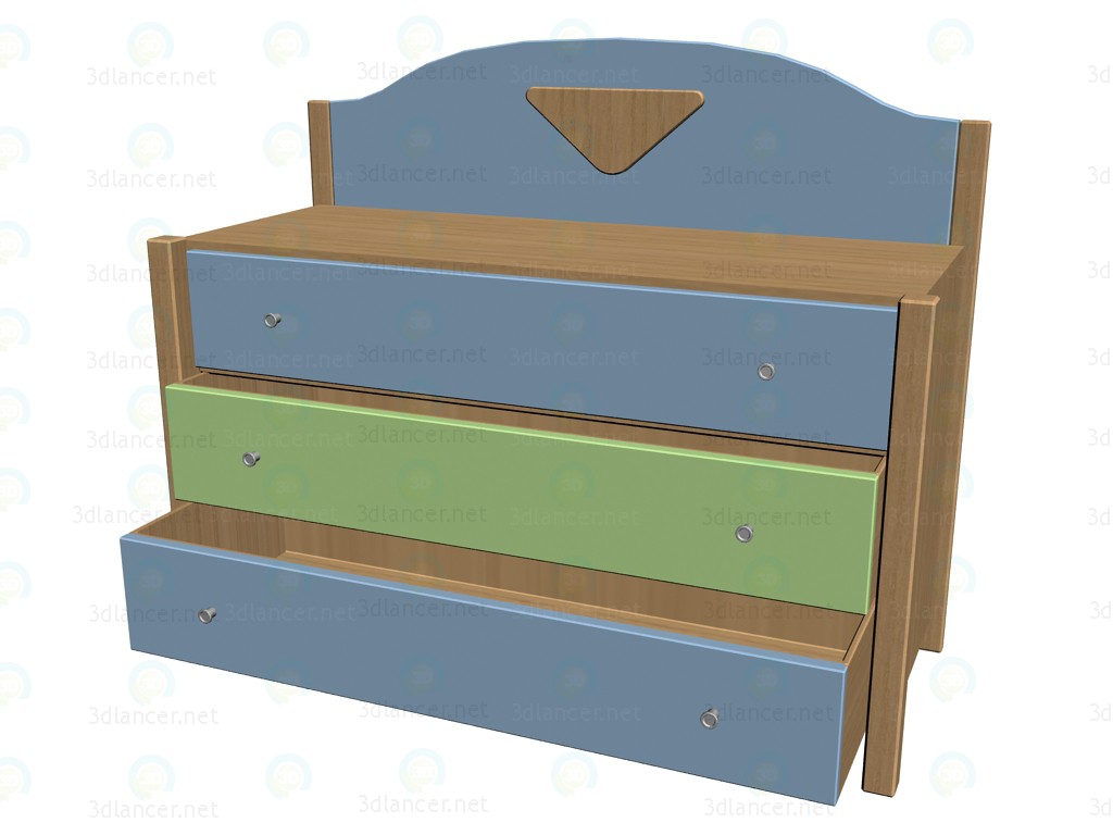 3d model Chest of drawers 63kt04 + 63FS04 - preview