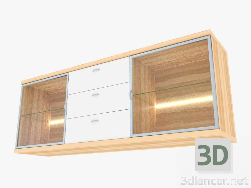 3d модель Буфет трехсекционный подвесной (150-30-3) – превью