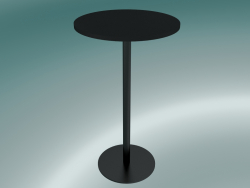 Table à manger Nærvær (NA12, H 102cm, Ø 60cm, Stratifié Noir Fenix)