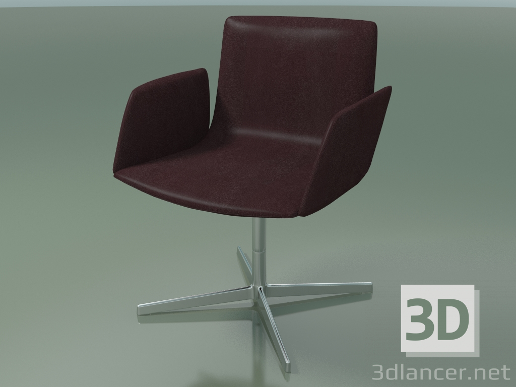 modèle 3D Chaise de conférence 4912BR (4 pieds, avec accoudoirs souples) - preview