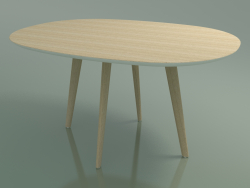 Oval table 3506 (H 74 - 135x100 cm, M02, Bleached oak, option 1)
