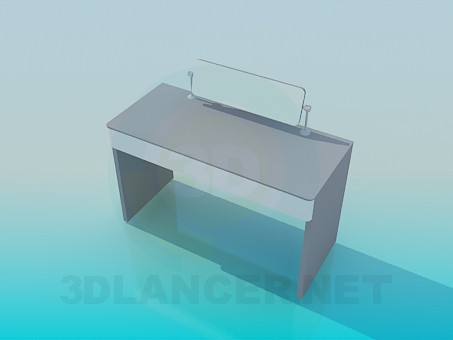 3d model Writing desk with stand - preview 3d model Writing desk with stand - preview