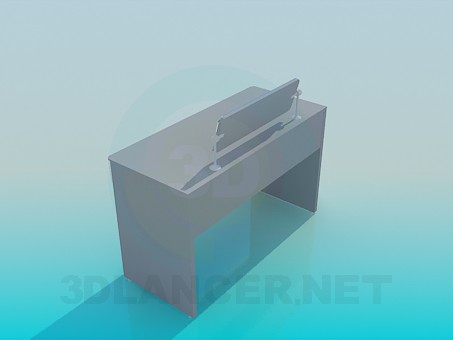 3d model Writing desk with stand - preview 3d model Writing desk with stand - preview