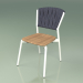 Modelo 3d Cadeira 220 (Metal Milk, Teca, Cinto Acolchoado Cinzento-Azul) - preview