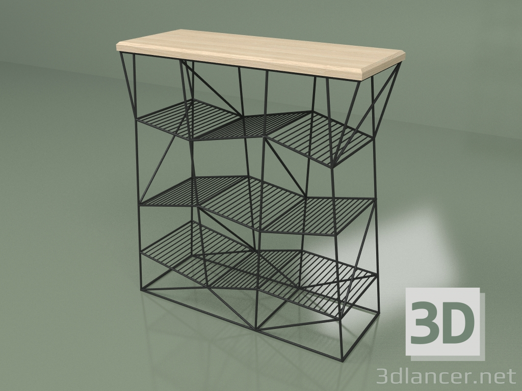 3D Modell Regal für Schuhe Catena (Esche natur) - Vorschau