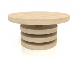 Table basse JT 04 (D=700x350, bois blanc)