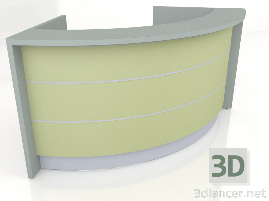 modèle 3D Banque d'accueil Valde LAV53L (2317x1145) - preview