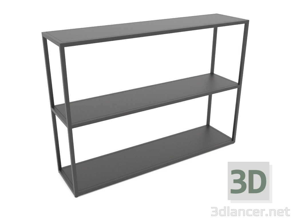 3D modeli Rack-konsol dikdörtgen (METAL, 120x30x86, 3 raflı) - önizleme