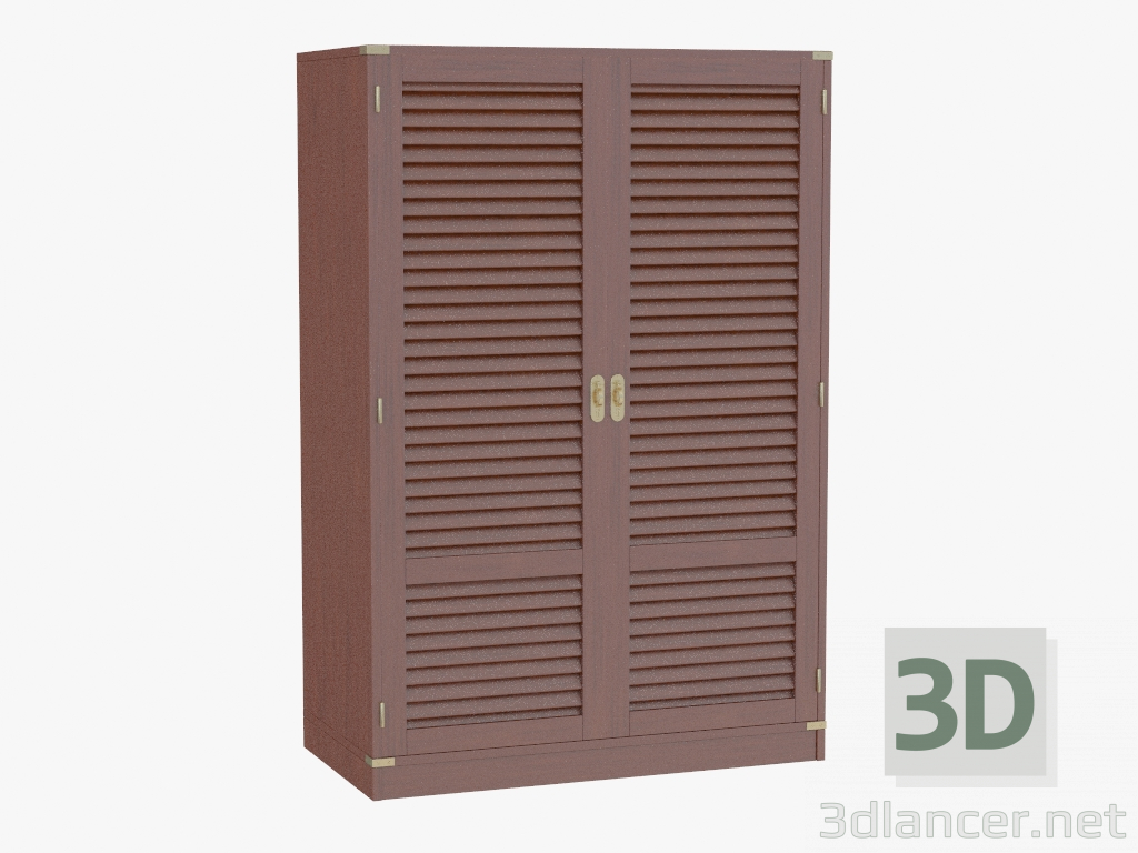 3d модель Шкаф гардеробный двухдверный – превью