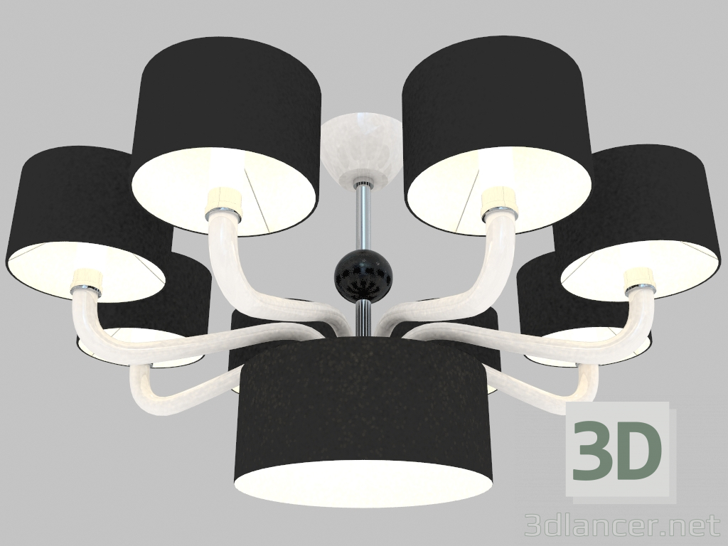 3D Modell Kronleuchter Decke Tessuto (801087) - Vorschau