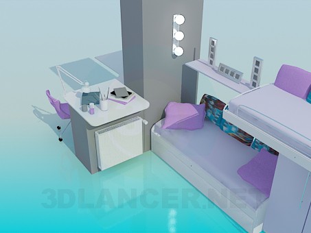 modelo 3D conjunto de muebles - escuchar modelo 3D conjunto de muebles - escuchar