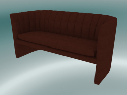 Preguiçoso dobro do sofá (SC25, H 75cm, 150х65cm, veludo 3 marrom)