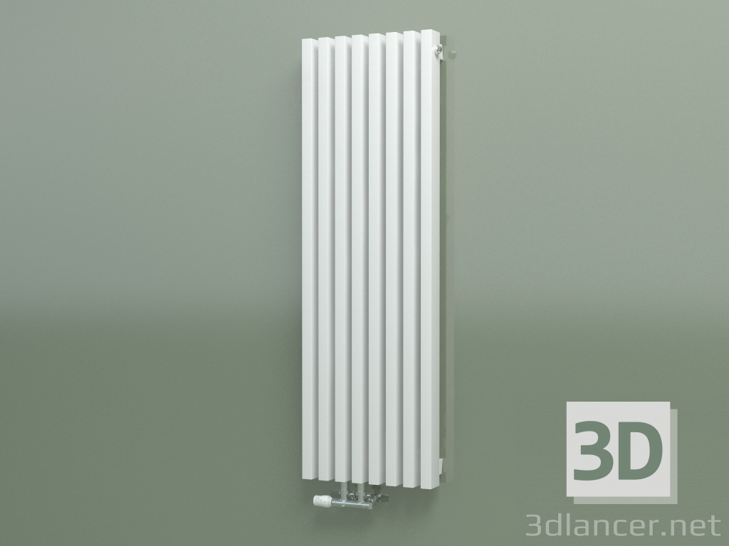modello 3D Radiatore verticale RETTA (8 sezioni 1200 mm 60x30, bianco lucido) - anteprima