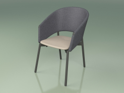 Cadeira confortável 022 (metal fumado, cinza, toupeira de resina de poliuretano)
