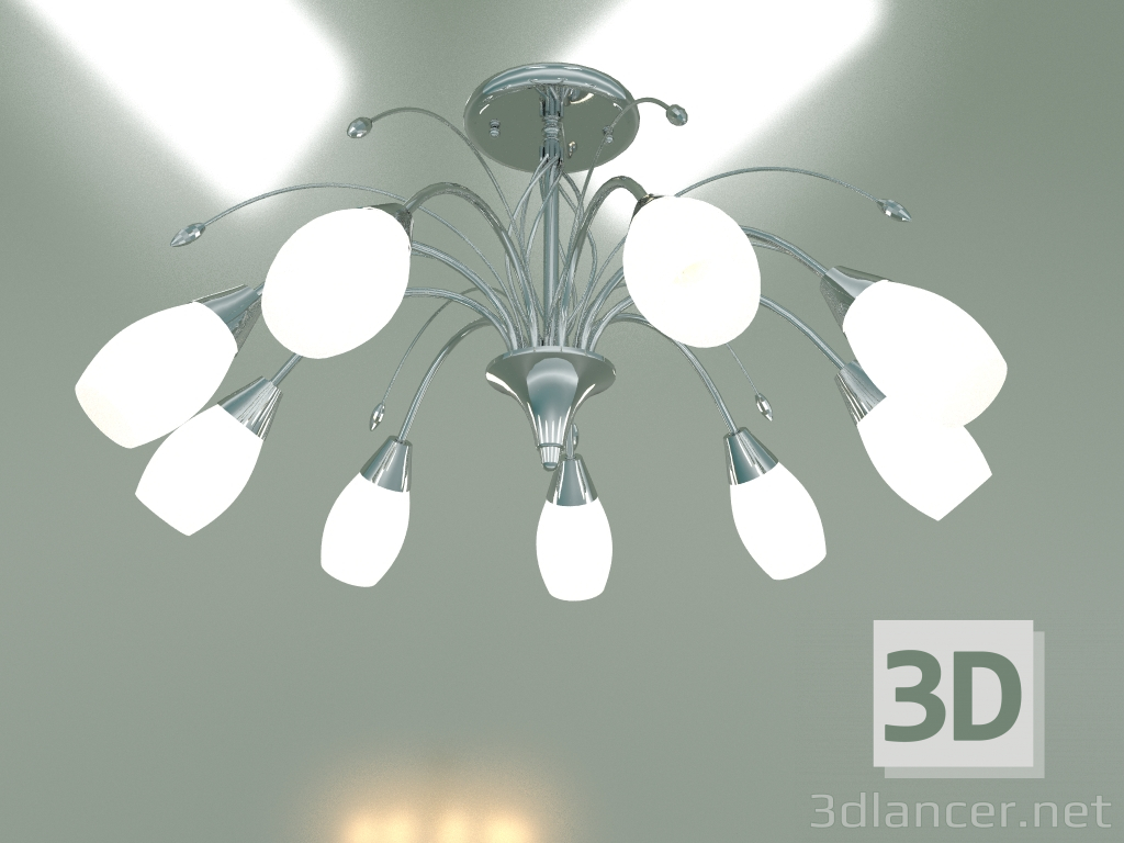modello 3D Lampadario a soffitto 22080-9 (cromo) - anteprima