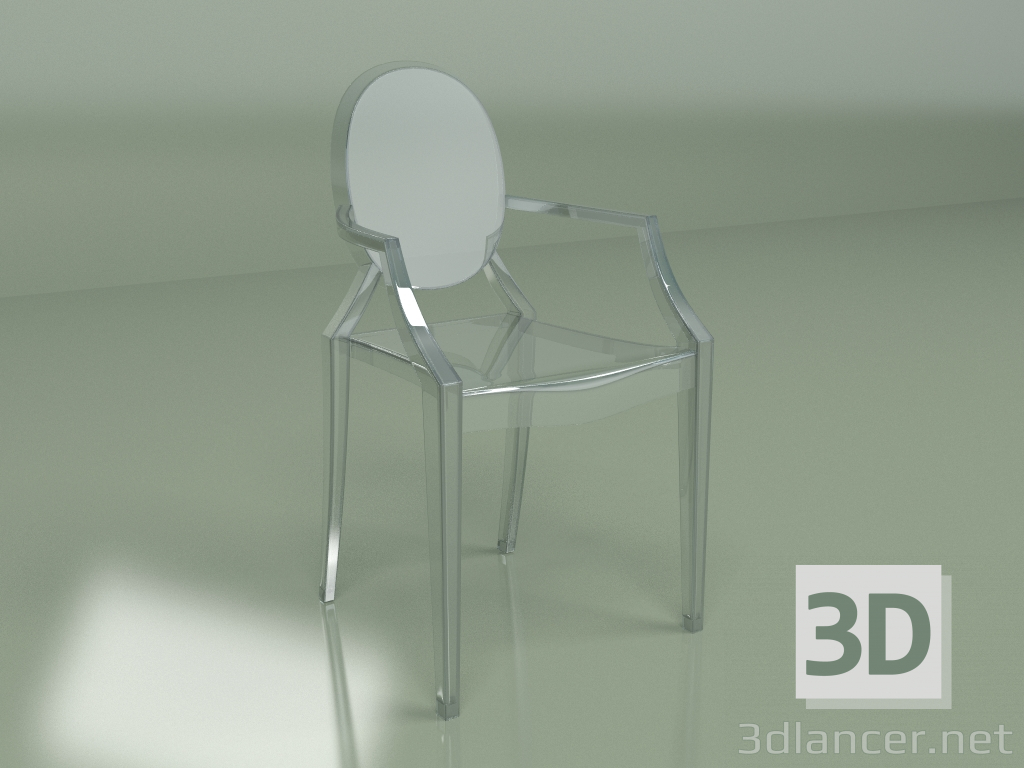 3D modeli Sandalye Louis Ghost (beyaz) - önizleme