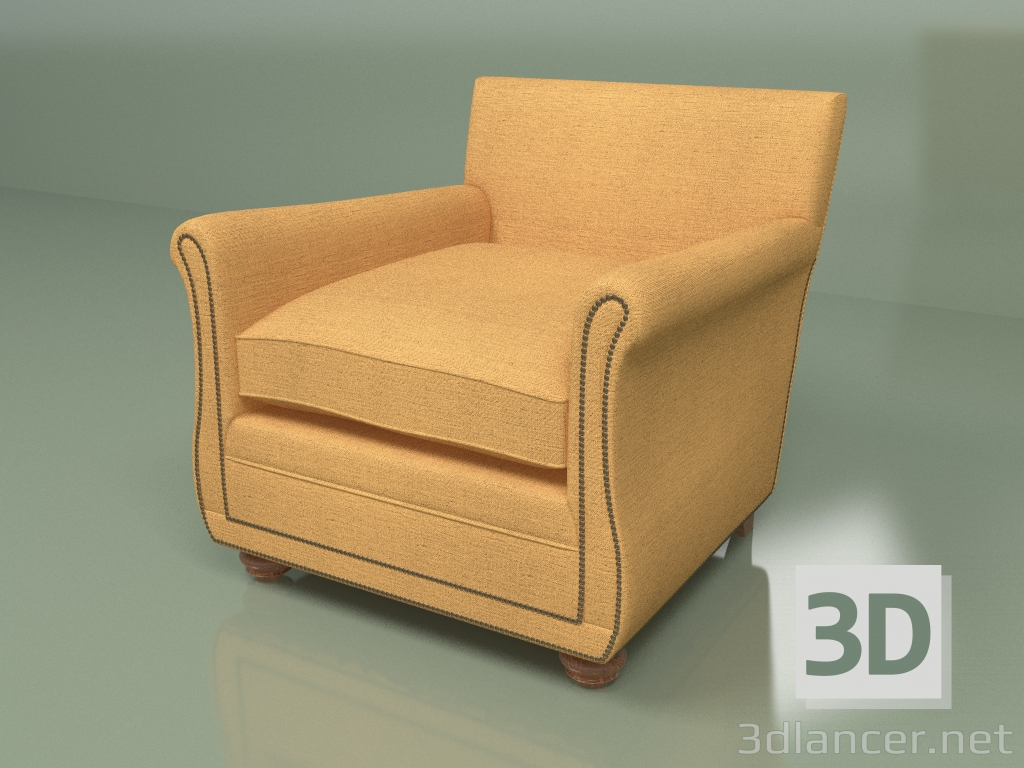 3D Modell Sessel Bray (orange) - Vorschau