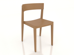 Ein Stuhl mit kurzer Rückenlehne