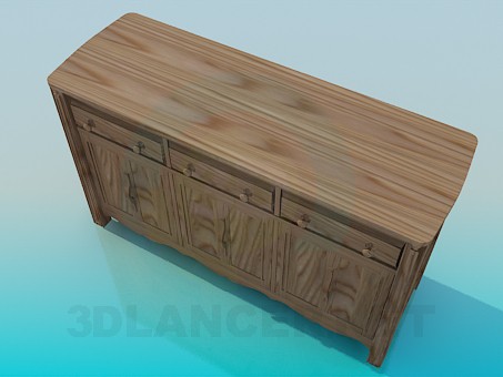 3d модель Широкая тумба – превью 3d модель Широкая тумба – превью