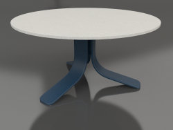 Кофейный стол Ø80 (Grey blue, DEKTON Sirocco)