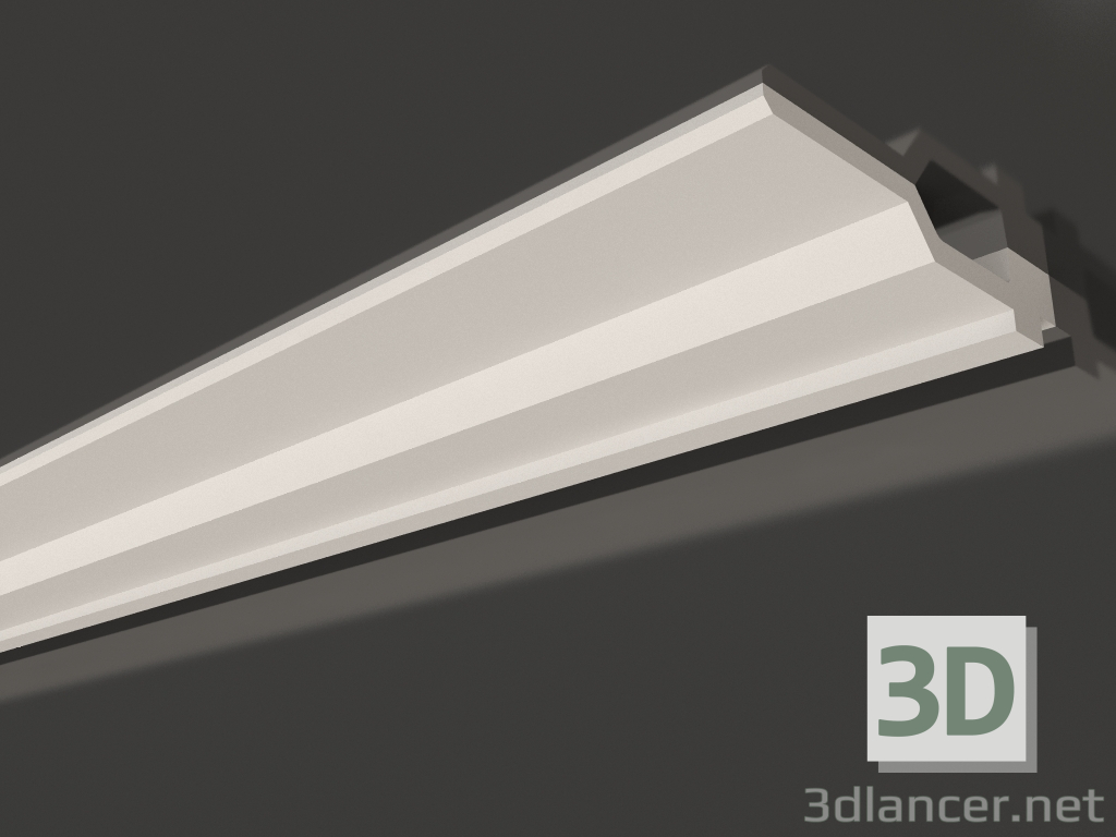 3d model Plaster ceiling cornice smooth KG 004 7 (40x216) - preview