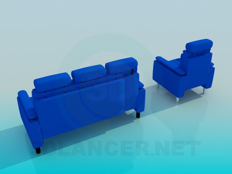 3d model Sofa - preview 3d model Sofa - preview