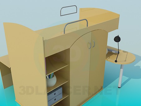 modelo 3D muebles en el vivero - escuchar modelo 3D muebles en el vivero - escuchar