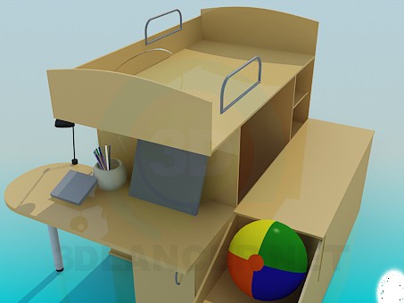 modelo 3D muebles en el vivero - escuchar modelo 3D muebles en el vivero - escuchar