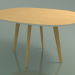 3D Modell Ovaler Tisch 3506 (H 74 - 135 x 100 cm, M02, natürliche Eiche, Option 1) - Vorschau