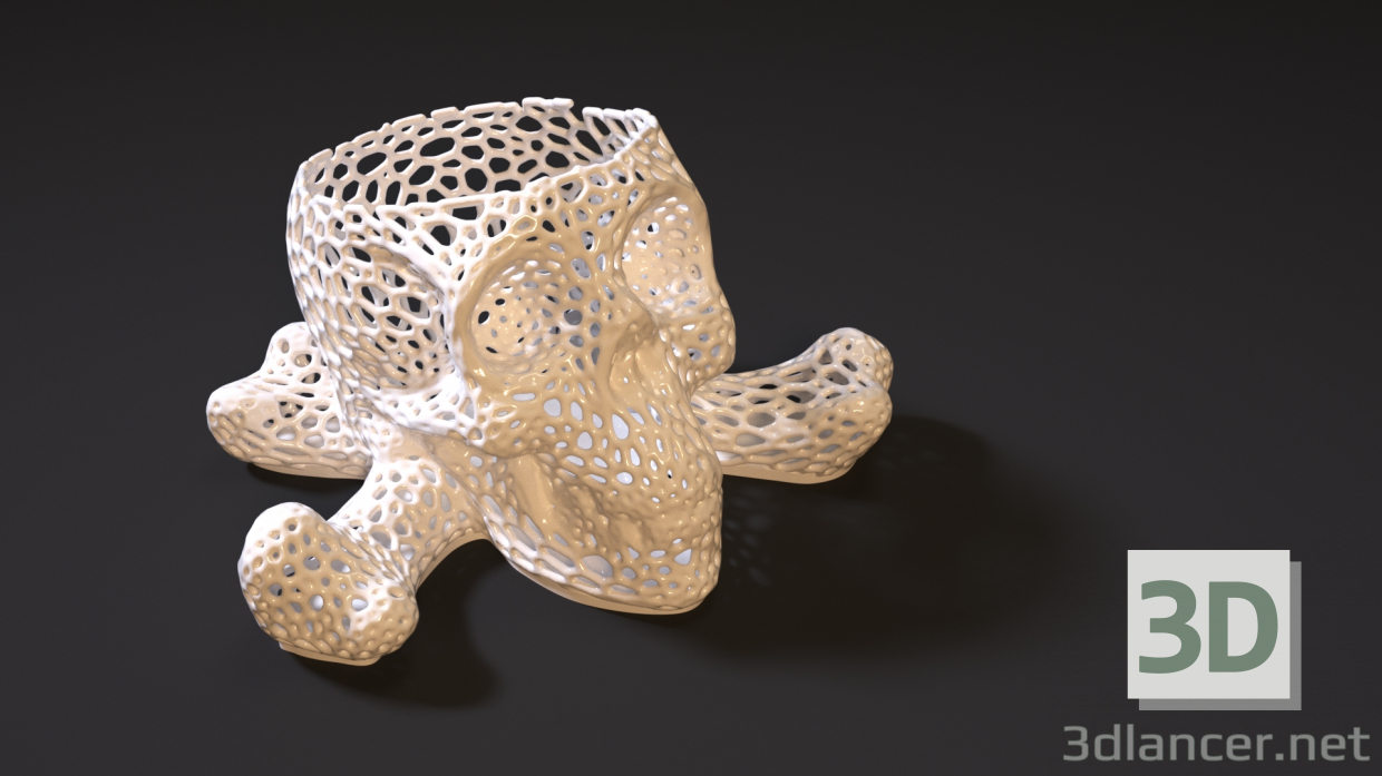 3d Pirate skull model buy - render
