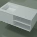 3D Modell Waschbecken mit Schublade und Fach (06UC524S2, Glacier White C01, L 96, P 50, H 36 cm) - Vorschau