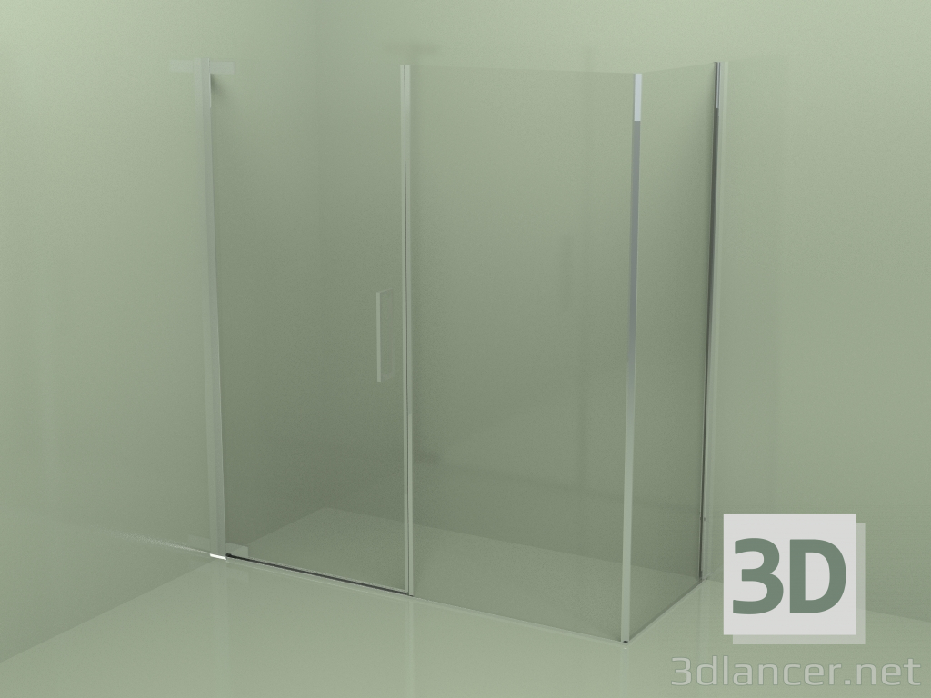 modèle 3D Cabine de douche sans cadre (F2 + FG) - preview