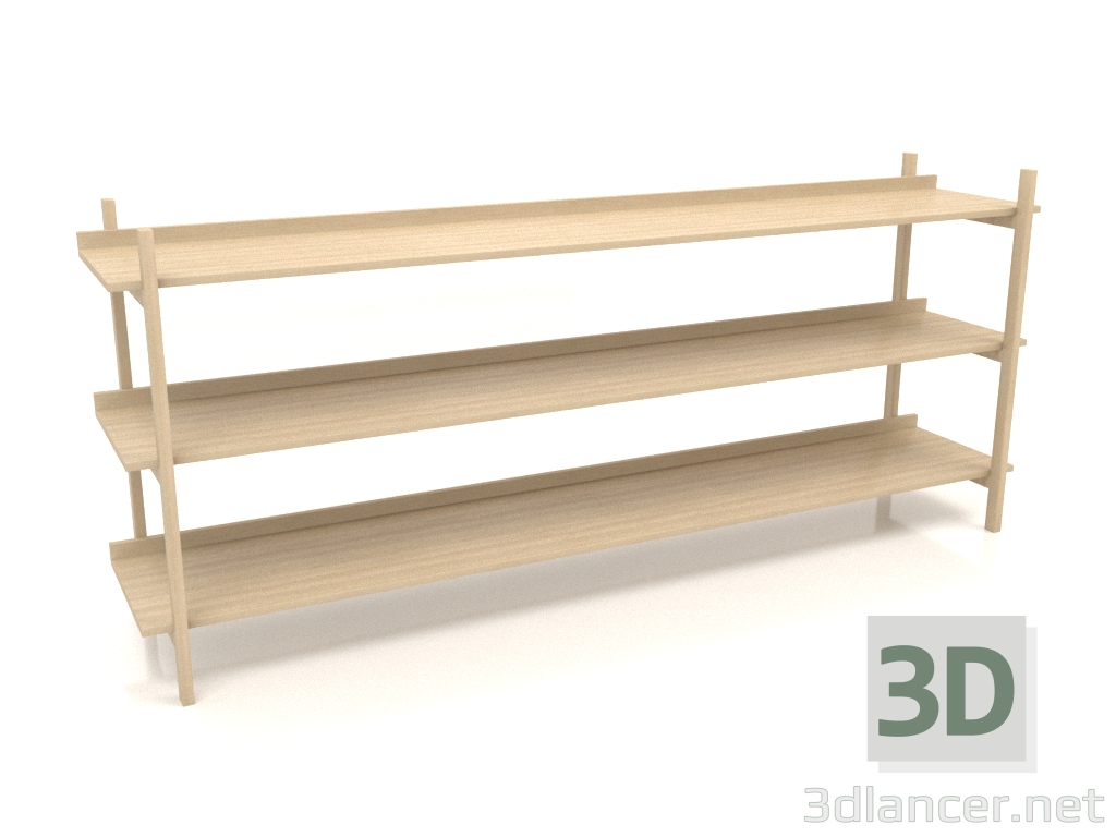 3 डी मॉडल रैक एसटी 02 (1900х400х800, लकड़ी सफेद) - पूर्वावलोकन