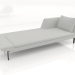 3d model Chaise longue 240 with armrest on the right (metal legs) - preview