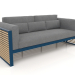 3D Modell 3-Sitzer-Sofa mit hoher Rückenlehne (Graublau) - Vorschau