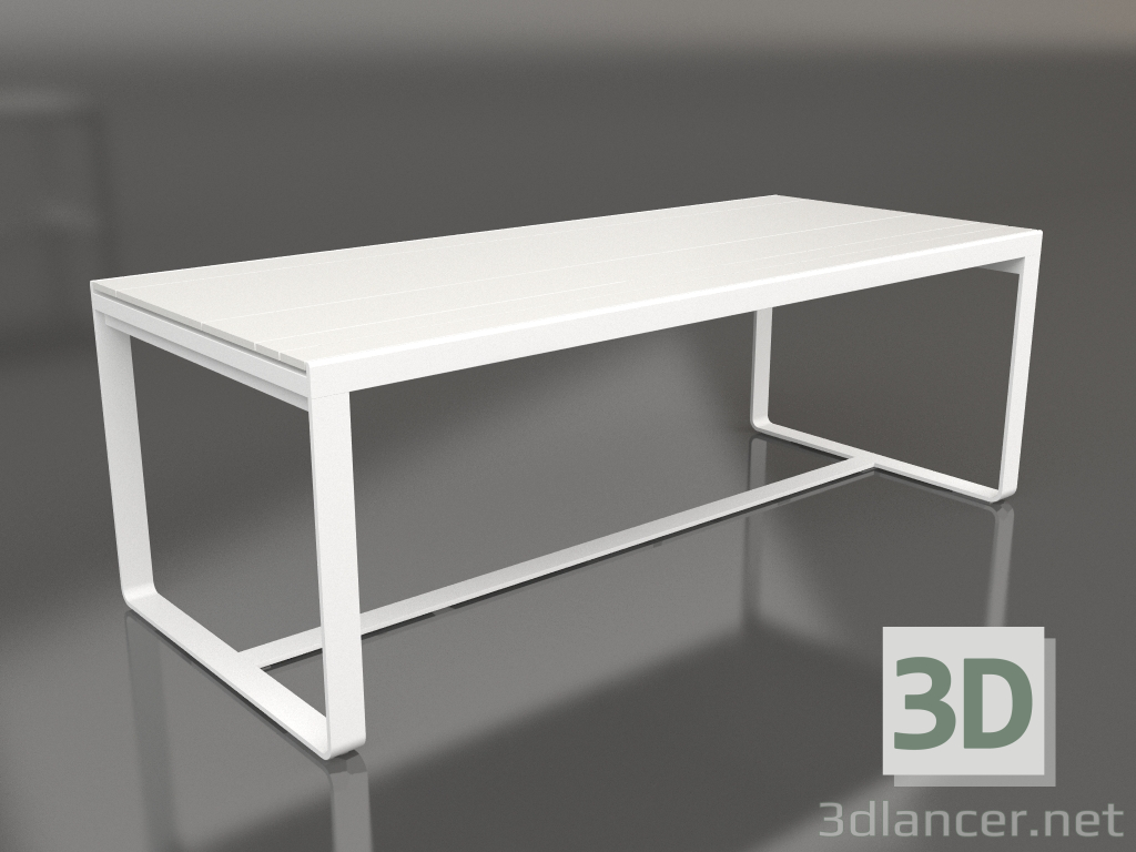 modello 3D Tavolo da pranzo 210 (DEKTON Zenith, Bianco) - anteprima