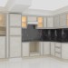 3d Classical white marble kitchen model buy - render