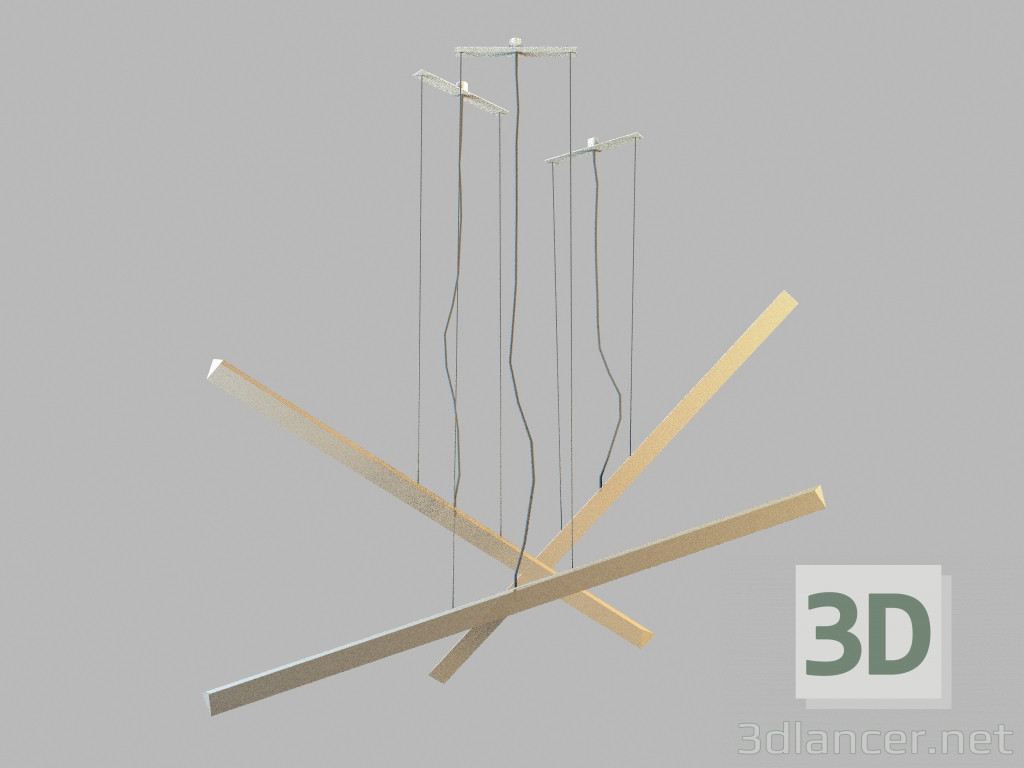 modèle 3D lampe suspendue de 2341 - preview