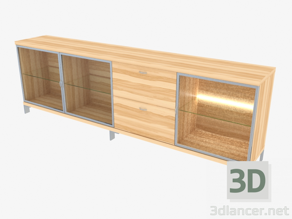 3D modeli Dört bölümlü büfe (150-33-2) - önizleme