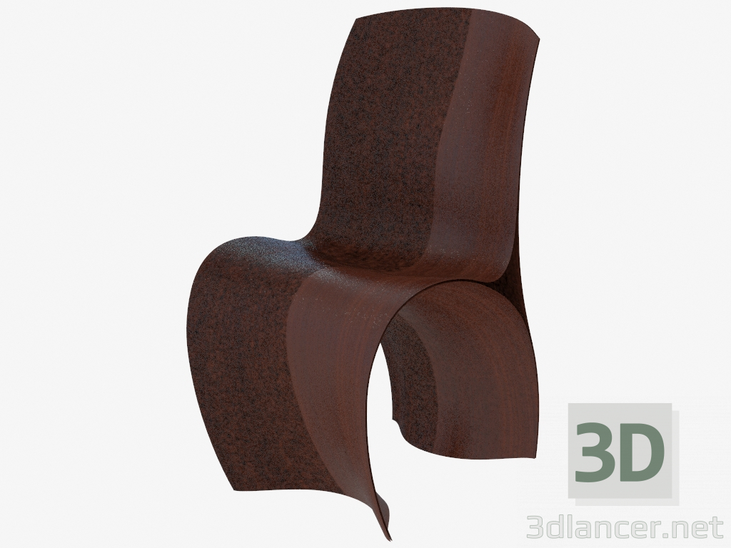3 डी मॉडल लकड़ी की कुर्सी - पूर्वावलोकन
