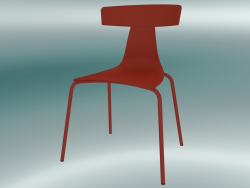 Stackable chair REMO plastic chair (1417-20, plastic coral red, coral red)