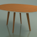3D Modell Ovaler Tisch 3506 (H 74 - 135x100 cm, M02, Teak-Effekt, Option 1) - Vorschau