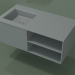 3d model Washbasin with drawer and compartment (06UC524S2, Silver Gray C35, L 96, P 50, H 36 cm) - preview